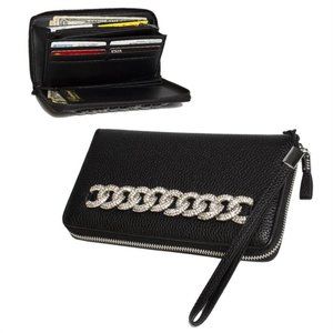 Raviani Crystal Leather Wristlet/Wallet